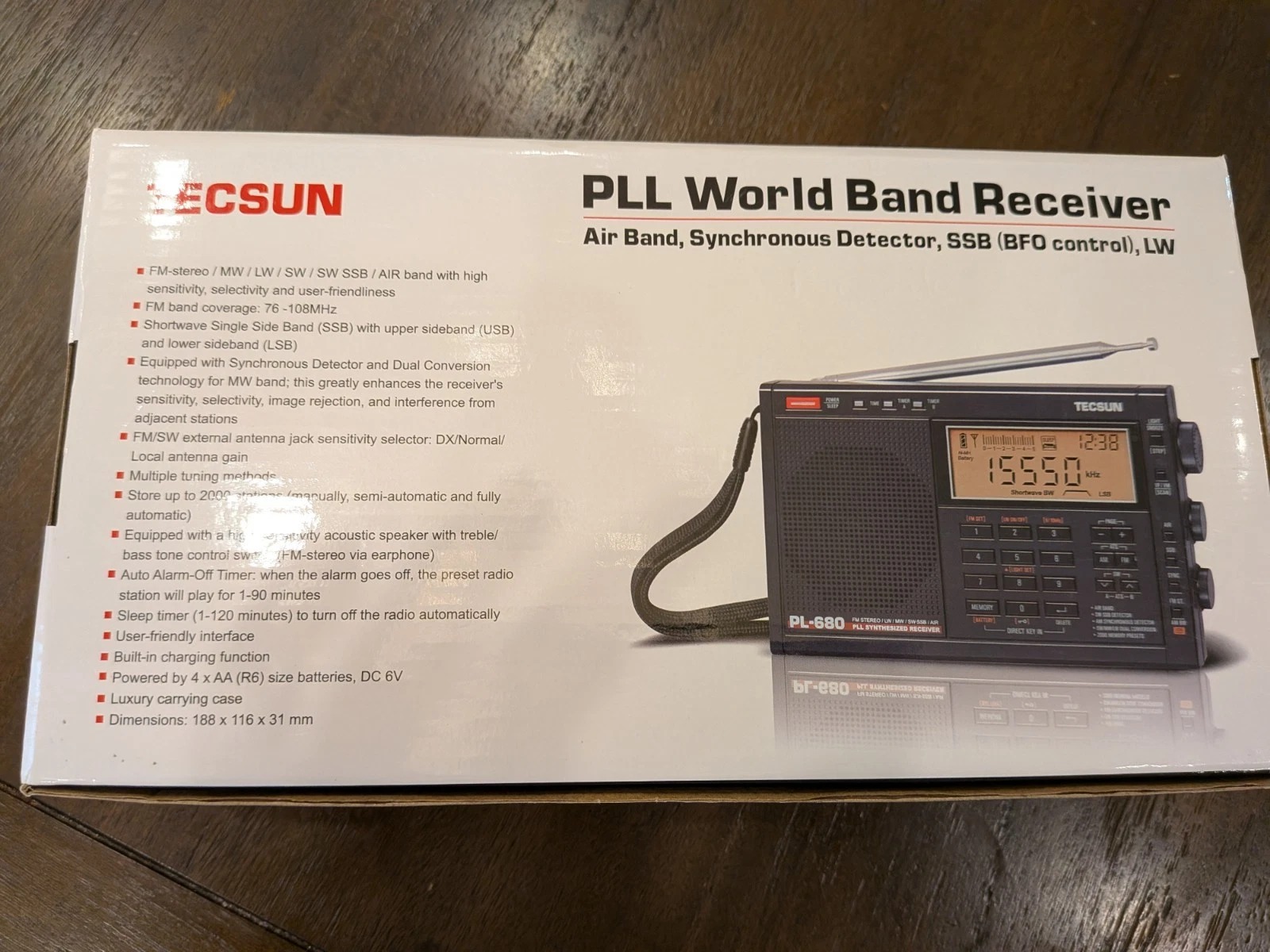 راديو موجات قصيرة عالي الجودة PL-680 FM ستيريو/AIR/LW/MW/SW راديو موجات قصيرة عالي الجودة PL-680 FM ستيريو/AIR/LW/MW/SW